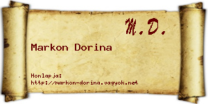 Markon Dorina névjegykártya