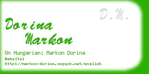 dorina markon business card